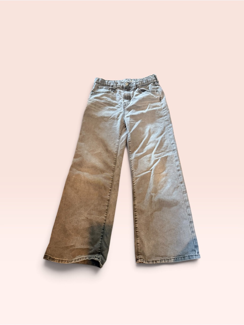 Kids Wide-leg black wash denim baggy jeans- old navy